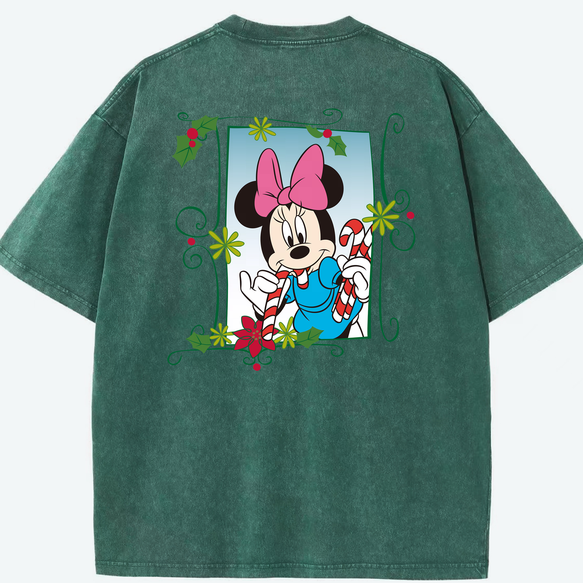 （画像用） ミッキーマウス Mickey Mouse 綿100% ヴィンテージ風 半袖Tシャツ（背面プリント）